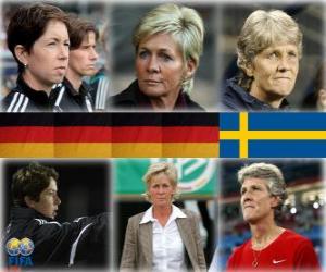 Puzzle Υποψηφιότητα για το FIFA World Προπονητής της Χρονιάς για το ποδόσφαιρο της Γυναίκας 2010 (Maren Meinert, Silvia neid, Pia Sundhage)